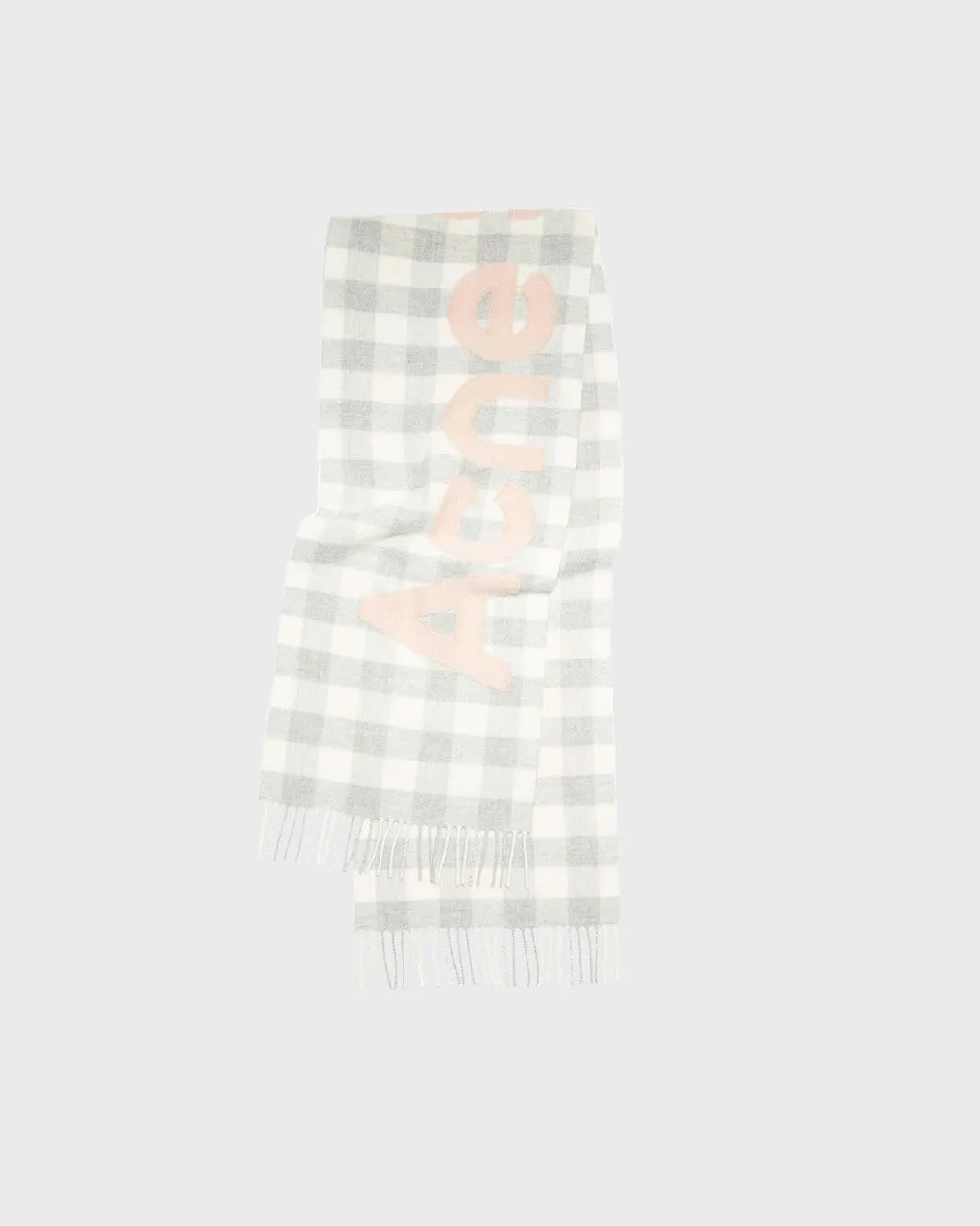 Acne Studios   Scarf Check Logo Pink ONESIZE 